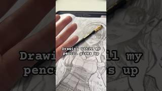 drawing until the pencil gives up  ️ #shorts #art #timelapse