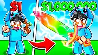 $1 vs $1,000,000 Sword In Roblox With MY CRAZY FAN GIRLS…