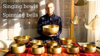 Relax with Singing Bowls & Spinning Bells, Sound Bath for Stress Relief"