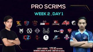 PRO SCRIMS | WEEK 2- DAY 1 FT:- ELEMENTRIX , DM4SBA , DE , JM , HYPE  . CASTER:- MSD GAMING NEPAL.