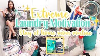 *NEW* EXTREME LAUNDRY MOTIVATION | ALL DAY LAUNDRY | STAY  AT HOME MOM LAUNDRY ROUTINE