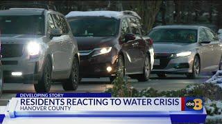 Hanover residents line up for water distribution, frustrated at lack of communication