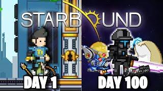 I played 100 days in Space Terraria (Starbound)