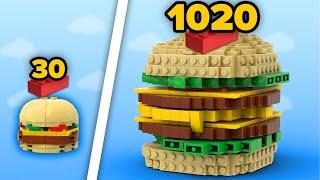 LEGO BURGERS in Different Scales | Comparison