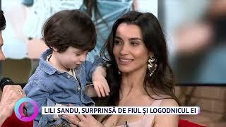 Lili Sandu, surprinsă de fiul și logodnicul ei