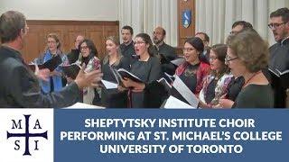 Sheptytsky Institute Choir singing at St Michael's College, University of Toronto