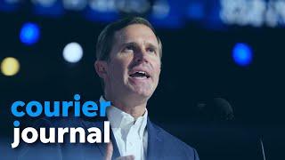 Kentucky Gov. Andy Beshear speaks at the DNC convention in Chicago