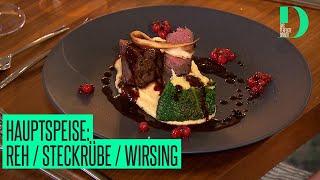 Steckrübencreme mit Wirsingroulade, Rehrücken & Beerengelee à la Nadine | Das perfekte Dinner