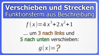 Schaubilder verschieben und strecken: Funktionsterm aus Beschreibung aufstellen