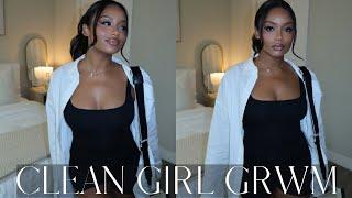 CLEAN GIRL GRWM | MAKEUP, HAIR, OUTFIT