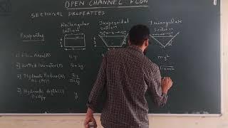 Open Channel Flow - 6 [Flow Area A, Wetted Perimeter P Hydraulic Radius R, and Hydraulic Depth D]