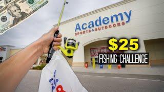 $25 Academy Sports Fishing Challenge!! (Surprising!)