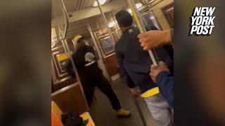 WATCH: Harrowing video shows men clashing moments before NYC subway shooting