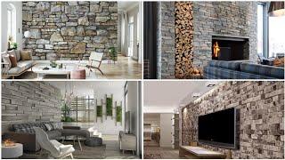 Latest Natural Stone Wall Cladding Designs 2024 | Best Living Room Wall Cladding Tiles Design Ideas