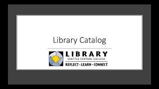 Using the Library Catalog