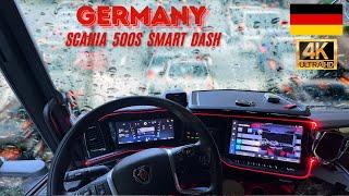 ASMR/POV SCANIA 500S driving on rain in Germany