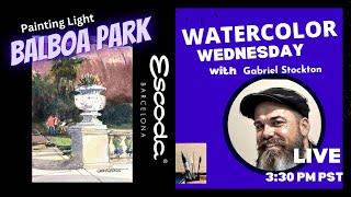 It’s watercolor Wednesday and we’re painting Balboa Park