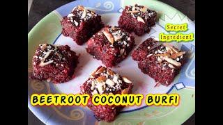 Beetroot Coconut Burfi, Healthy Desert