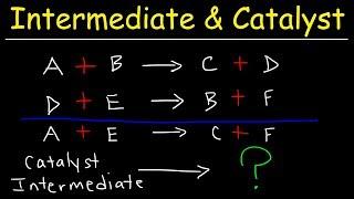 How To Identify The Intermediate & Catalyst In a Reaction Mechanism - Kinetics Chemistry