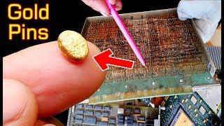 fine gold recovery plated pins connectors scrap electronics Precious metal recovery gold