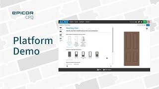 Platform Demo: Epicor CPQ for CAD Automation