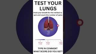 How young are you? | Test your lungs | Lungs Test | Check your lungs