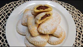 BISCUITS FILLED WITH NUTELLA quick and easy recipe, with a soft and greedy heart