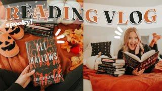 SPOOKY FALL READING VLOG \\ reading scary books for 24 hours  thrillers, mystery & horror!