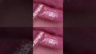 Dazzling Golden Amber Lip Gloss Blue and Pink Glitter Reflects #lipgloss #fallmakeup #makeuptutorial