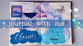 journal with me :Cloud theme  #journal #scrapbooking #jounalling #shorts