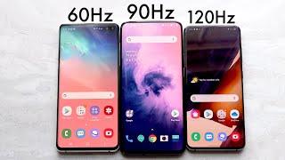 60Hz Vs 90Hz Vs 120Hz - Refresh Rate Comparison!