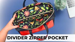 Add a Zipper Pocket Divider to Your Laptop Bag | Pattern Modification Tutorial