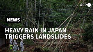 Japan: Rescue efforts after heavy rain triggers floods, landslides | AFP