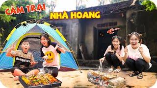 Thử Thách Cắm Trại Trong NHÀ HOANG  Min Min TV Minh Khoa