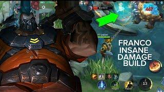 FRANCO INSANE DAMAGE BUILD - ROAMER BEST GAMEPLAY  - MVP TANK | MLBB