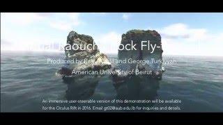 Virtual fly-through of Raouché rocks - Lebanon
