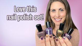 Zoya Nail Polish Quad: Tis The Season - Festive Glam Polishing demo!