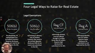 Crowdfunding/Syndication (Reg CF, 506c, 506b, Reg A) for Real Estate Explained