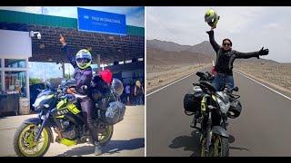 ¡Qué dura! Colombiana viajó a 6 países de Suramérica en moto y con solo $5.500.000