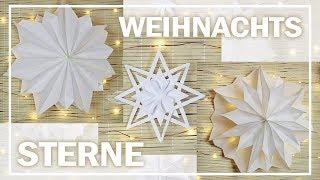 STERNE basteln | 5 einfache WEIHNACHTSSTERNE | Minimalismus DIY