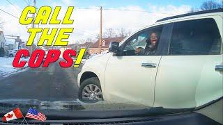 WOMAN READY TO FIGHT BECAUSE SHE CAN'T DRIVE