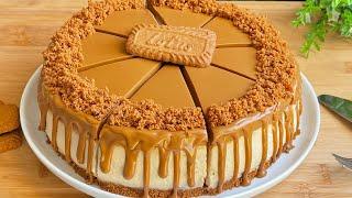 Easy no bake biscoff cheesecake - تشيزكيك اللوتس الشهير