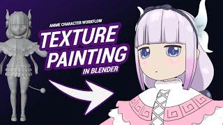 Texture Painting Anime Character | Speedrun 2D to 3D Blender Workflow