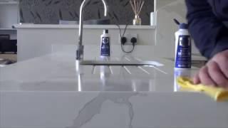 Cleaning Quartz Worktops Calacutta removing stains