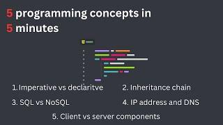 5 web programming concepts in 5 minutes