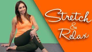 Stretch & Relax Routine for lower back pain and tight glutes! Floor-based at home workout!