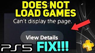 PS5 DOES NOT LOAD GAMES   EASY FIX!