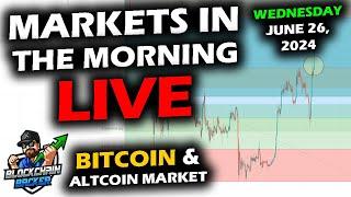 MARKETS in the MORNING, 6/26/2024, Bitcoin $61,300, Altcoins Range, DXY Knocks 106 Door, Gold $2,313