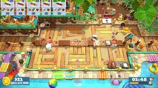 Overcooked! 2 | Surf 'n' Turf | Level 3-1 | 1 player (solo) | 4 stars