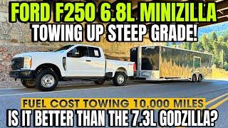 Ford F250 6.8L Gas V8 MiniZilla Towing Heavy Up 6% Grade With MPG: This Might Be The Best Gas Combo!